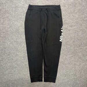 Nike Air Fleece Jogger Pants Black Mens L Relaxed Fit